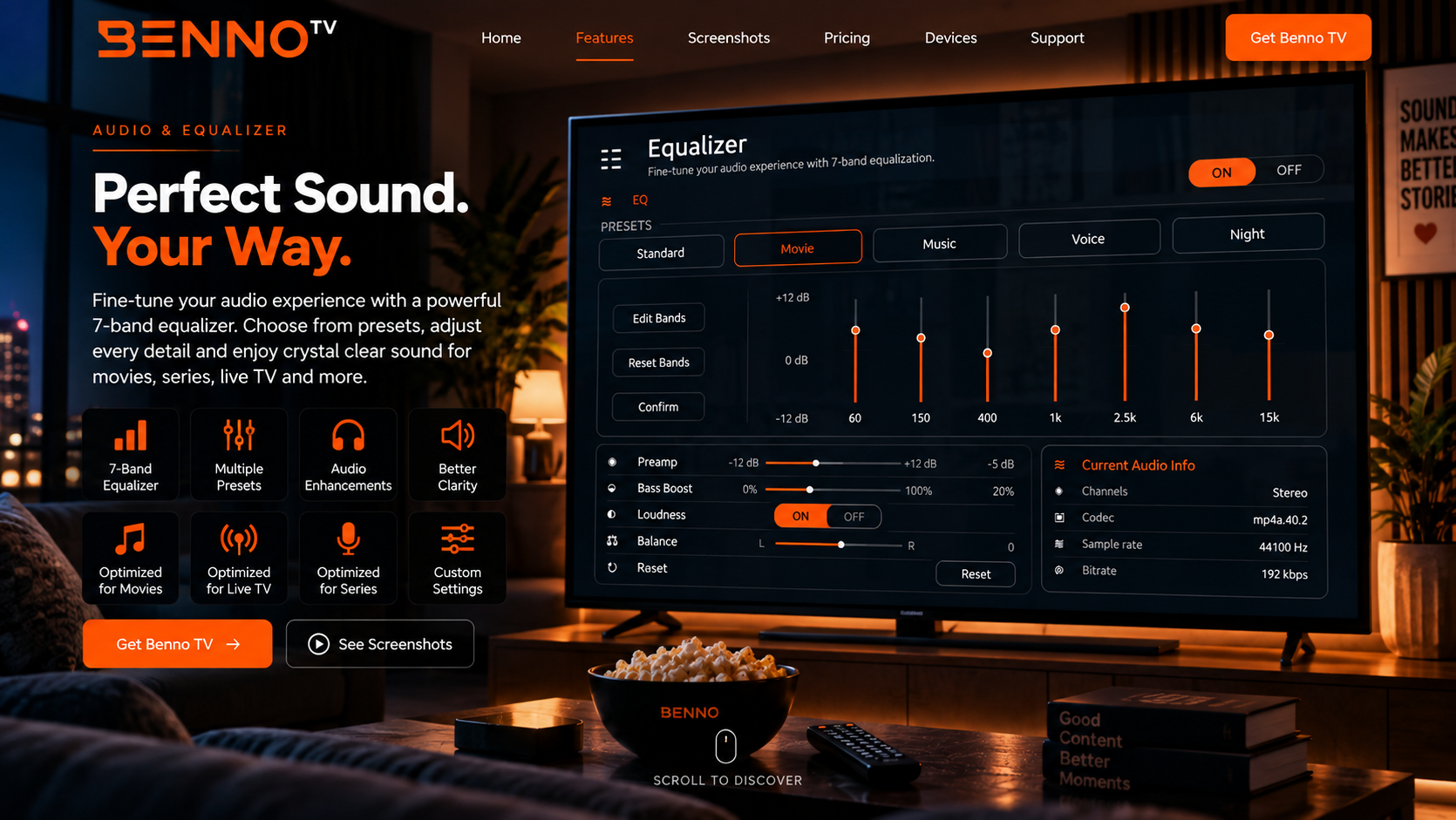 Benno TV equalizer